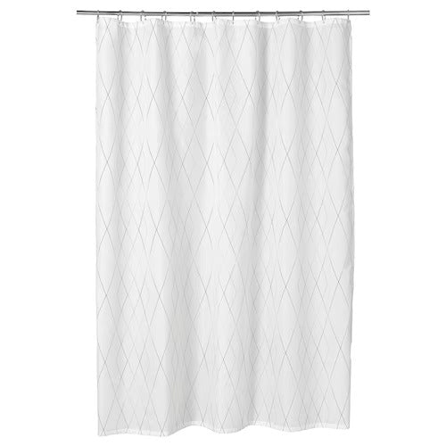 IKEA BASTSJON Shower curtain, white/grey/beige | IKEA Showers | IKEA Bathroom products | Eachdaykart