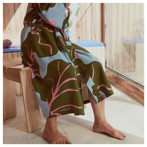 IKEA BASTUA Kimono, leaf pattern blue | IKEA Spa accessories | IKEA Home textiles | Eachdaykart