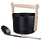 IKEA BASTUA Sauna bucket with ladle, black | IKEA Spa accessories | IKEA Home textiles | Eachdaykart
