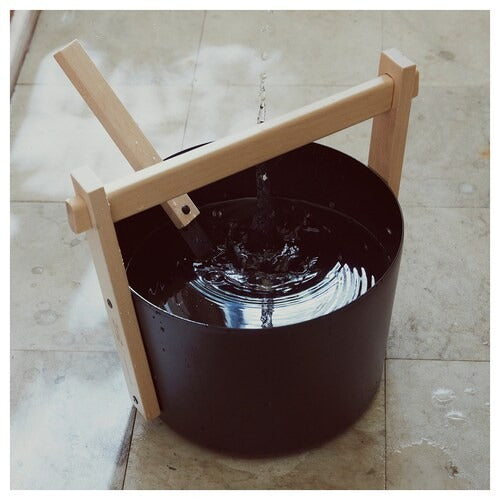 IKEA BASTUA Sauna bucket with ladle, black | IKEA Spa accessories | IKEA Home textiles | Eachdaykart
