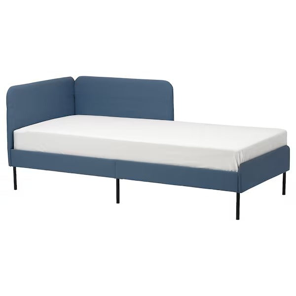 IKEA Blakullen uph bed frame with corner headboard knisa medium blue