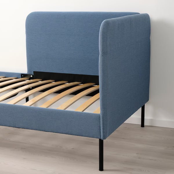 IKEA Blakullen uph bed frame with corner headboard knisa medium blue