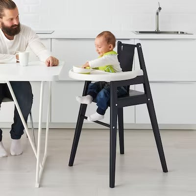 IKEA BLAMES Highchair with tray, black | IKEA Baby chairs & highchairs | IKEA Children's chairs | Eachdaykart