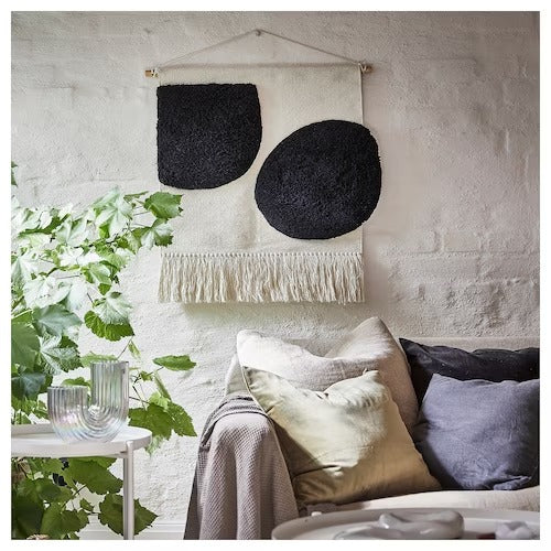 IKEA BLANDSKOG Hanging tapestry, beige/black | IKEA Wall accents | IKEA Frames & pictures | Eachdaykart