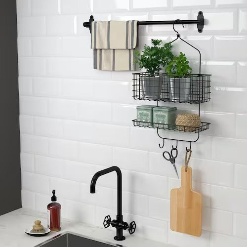 IKEA BLECKSJON Shower hanger, two tiers, black | IKEA Showers | IKEA Bathroom products | Eachdaykart