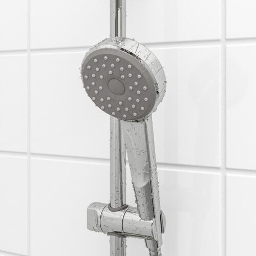 IKEA BROGRUND Riser rail with handshower kit, chrome-plated | IKEA Showers | IKEA Bathroom products | Eachdaykart