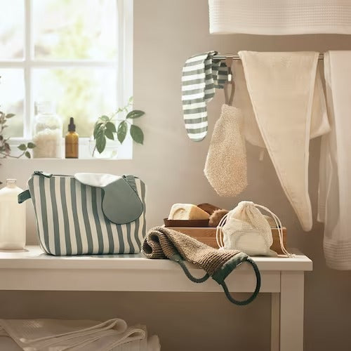 IKEA DVARGHYACINT Scrub belt, natural colour/grey-green | IKEA Spa accessories | IKEA Home textiles | Eachdaykart