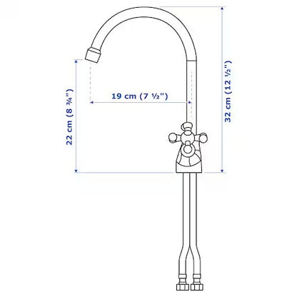 IKEA EDSVIK Dual-control kitchen mixer tap, chrome-plated | IKEA Mixer taps | IKEA Modular Kitchens | Eachdaykart