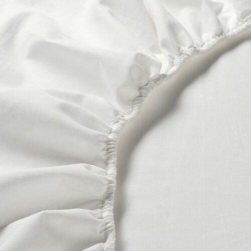 IKEA FARGMARA Fitted sheet, white | IKEA Bedsheets | IKEA Home textiles | Eachdaykart