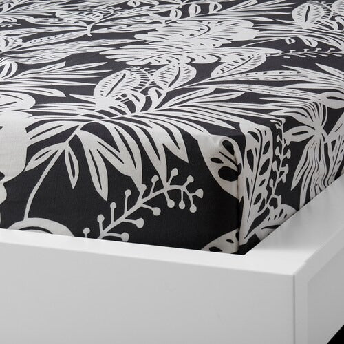 IKEA FAGERGINST Flat sheet and pillowcase, grey/white | IKEA Bedsheets | IKEA Home textiles | Eachdaykart