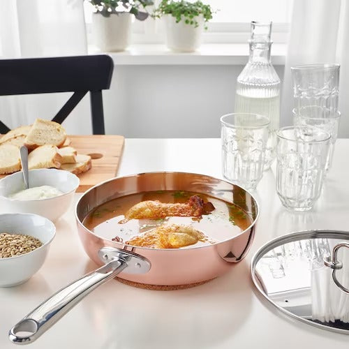 IKEA FINMAT Sauté pan with lid, copper/stainless steel | IKEA Saute pans | IKEA Frying Pans & Woks | Eachdaykart