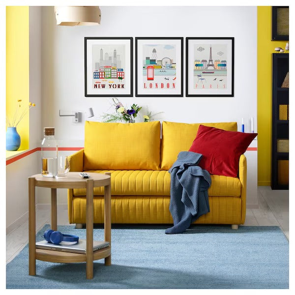 IKEA Fridhult sofa bed skiftebo yellow