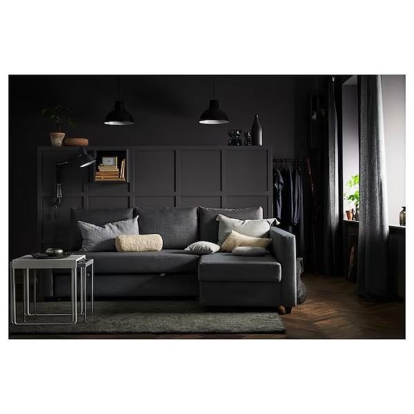 IKEA Friheten Corner Sofa Bed Skiftebo Dark Grey Storage | Eachdaykart