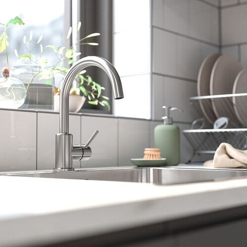 IKEA GLYPEN Mixer tap, stainless steel effect | IKEA Mixer taps | IKEA Modular Kitchens | Eachdaykart