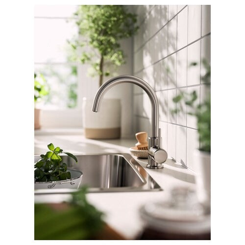 IKEA GLYPEN Mixer tap, stainless steel effect | IKEA Mixer taps | IKEA Modular Kitchens | Eachdaykart