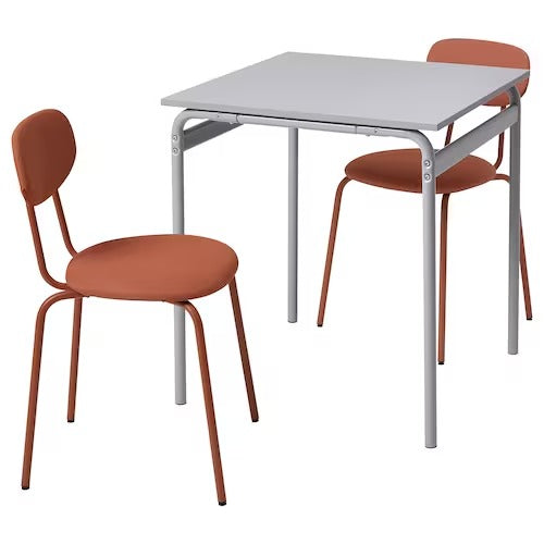 IKEA GRASALA / OSTANO Table and 2 chairs, grey/Remmarn red-brown |  IKEA Dining sets up to 2 chairs | IKEA Dining sets | Eachdaykart