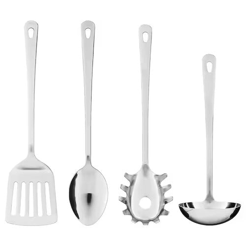 IKEA GRUNKA 4-piece kitchen utensil set, stainless steel | IKEA Cooking utensils | Eachdaykart