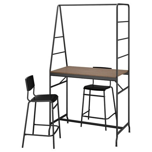 IKEA HAVERUD / STIG Table and 2 stools, black/black |  IKEA Dining sets up to 2 chairs | IKEA Dining sets | Eachdaykart