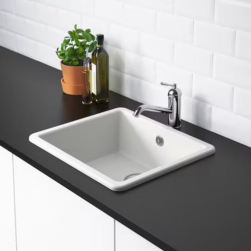 IKEA HAVSEN Inset sink, 1 bowl, white | IKEA Kitchen sinks | IKEA Modular Kitchens | Eachdaykart