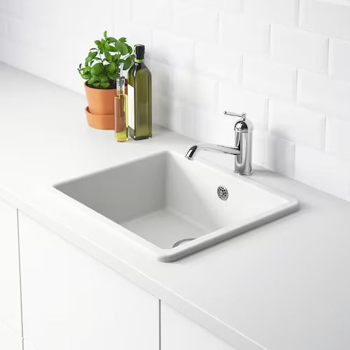 IKEA HAVSEN Inset sink, 1 bowl, white | IKEA Kitchen sinks | IKEA Modular Kitchens | Eachdaykart