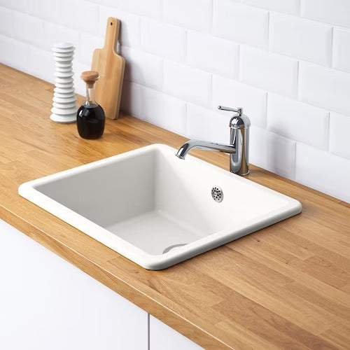 IKEA HAVSEN Inset sink, 1 bowl, white | IKEA Kitchen sinks | IKEA Modular Kitchens | Eachdaykart