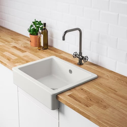 IKEA HAVSEN Sink bowl w visible front, white | IKEA Kitchen sinks | IKEA Modular Kitchens | Eachdaykart