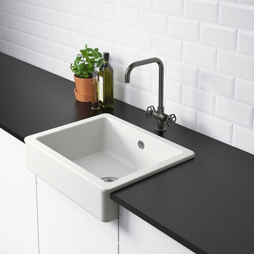 IKEA HAVSEN Sink bowl w visible front, white | IKEA Kitchen sinks | IKEA Modular Kitchens | Eachdaykart