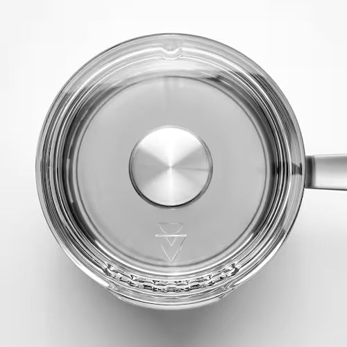 IKEA HEMKOMST Saucepan with lid, stainless steel/glass | IKEA Pots & sauce pans | Eachdaykart