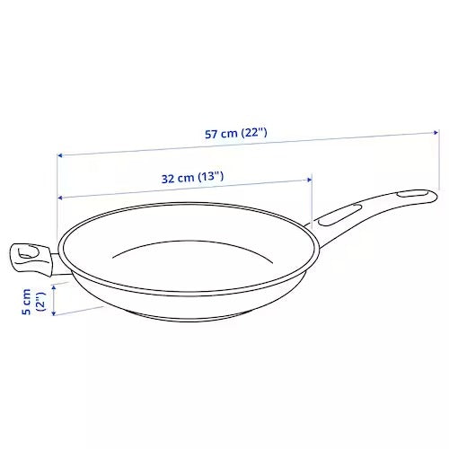 IKEA HEMLAGAD Frying pan, black | IKEA Frying Pans | IKEA Frying Pans & Woks | Eachdaykart