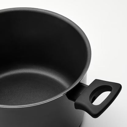 IKEA HEMLAGAD Pot with lid, black | IKEA Pots & sauce pans | Eachdaykart