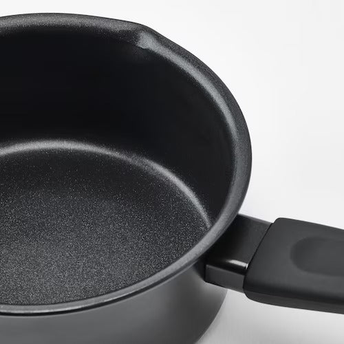 HEMLAGAD Pot with lid, black - IKEA