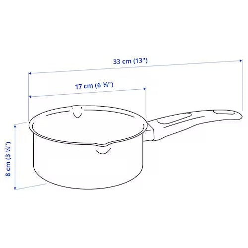 IKEA HEMLAGAD Saucepan, black | IKEA Pots & sauce pans | Eachdaykart