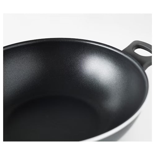 IKEA HEMLAGAD Wok with lid, black | IKEA Woks | IKEA Frying Pans & Woks | Eachdaykart