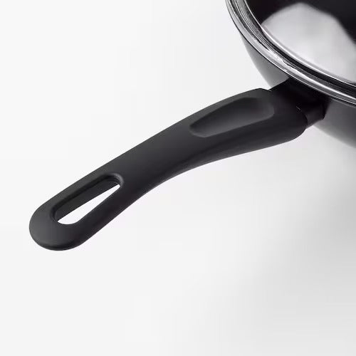IKEA HEMLAGAD Wok with lid, black | IKEA Woks | IKEA Frying Pans & Woks | Eachdaykart