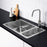 IKEA HILLESJON Inset sink 1 1/2 bowl, stainless steel | IKEA Kitchen sinks | IKEA Modular Kitchens | Eachdaykart