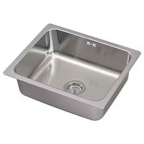 IKEA HILLESJON Inset sink, 1 bowl, stainless steel | IKEA Kitchen sinks | IKEA Modular Kitchens | Eachdaykart