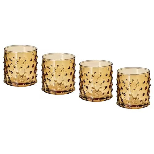 IKEA HUTLOS Tealight holder, dark yellow, pack of 4 | IKEA Candle holders | IKEA Decoration | Eachdaykart