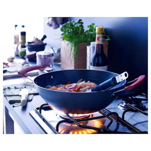IKEA IDENTISK Wok with lid, dark grey/aluminium | IKEA Woks | IKEA Frying Pans & Woks | Eachdaykart