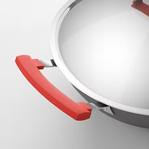 IKEA IDENTISK Wok with lid, dark grey/aluminium | IKEA Woks | IKEA Frying Pans & Woks | Eachdaykart