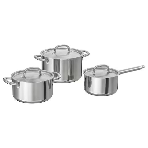 IKEA 365+ Cookware set of 6, stainless steel | IKEA Pots & sauce pans | Eachdaykart