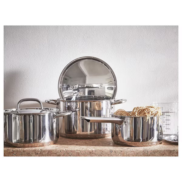 IKEA 365+ Cookware set of 6, stainless steel | IKEA Pots & sauce pans | Eachdaykart