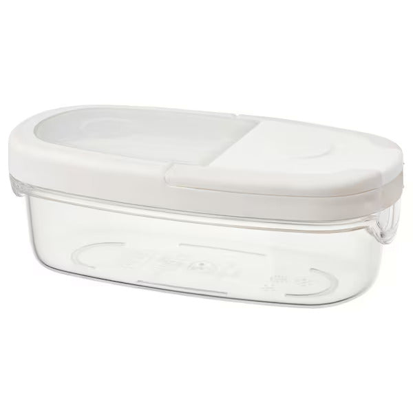 IKEA 365+ Dry food jar with lid, transparent/white Food