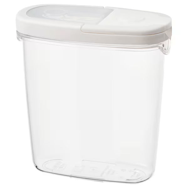 IKEA 365+ Dry food jar with lid, transparent/white | Food containers | Storage & organisation | Eachdaykart - EachDayKart