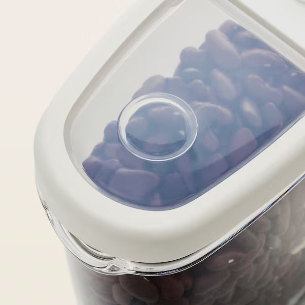 IKEA 365+ Dry food jar with lid, transparent/white | Food containers | Storage & organisation | Eachdaykart - EachDayKart