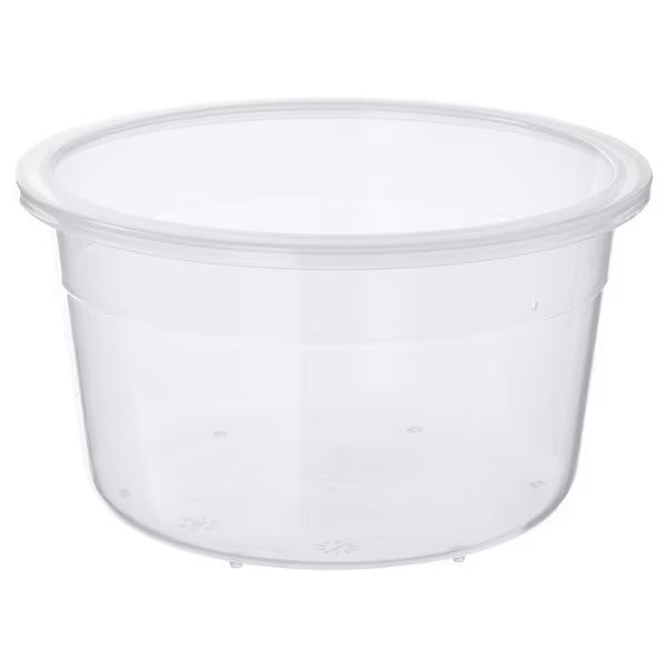 IKEA 365+ Food container with lid, round glass/plastic, 14 oz - IKEA