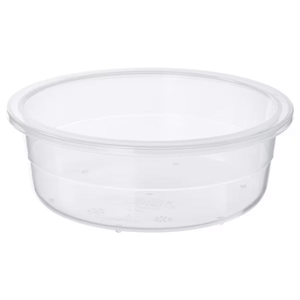 IKEA 365+ Food container with lid, round glass/plastic, 20 oz - IKEA