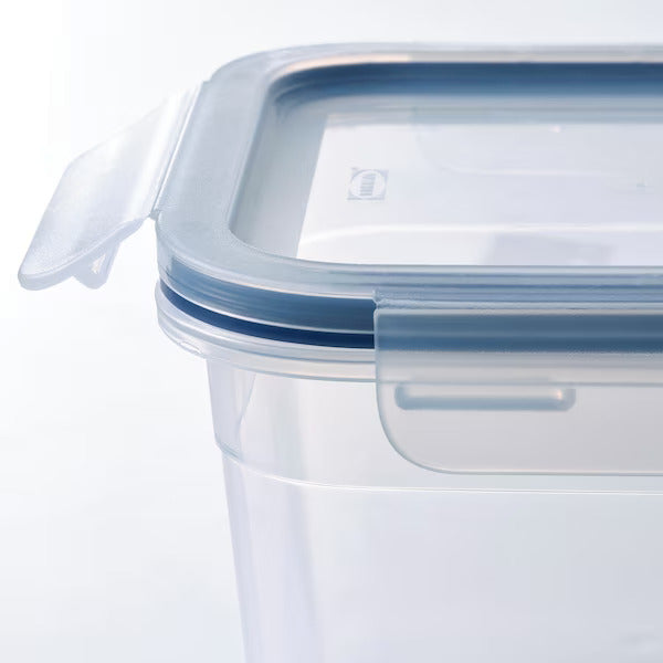 IKEA 365+ Food container with lid, square glass/plastic, 20 oz - IKEA