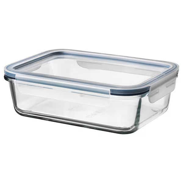 IKEA 365+ Food container with lid, rectangular glass/plastic | Food containers | Storage & organisation | Eachdaykart - EachDayKart