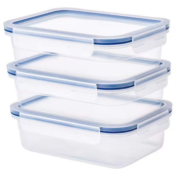 IKEA 365+ Food container with lid, rectangular/plastic | Food containers | Storage & organisation | Eachdaykart - EachDayKart