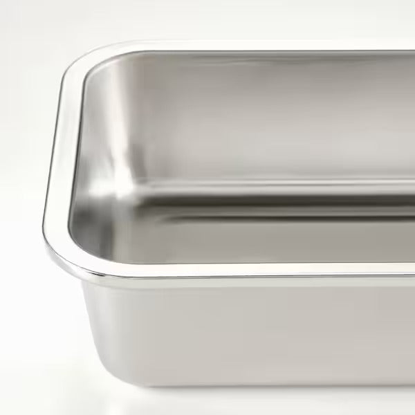 IKEA 365+ Food container with lid, rectangular stainless steel/plastic